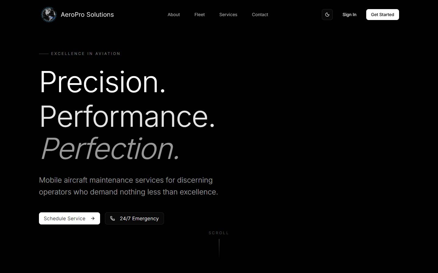 AeroPro Solutions home page